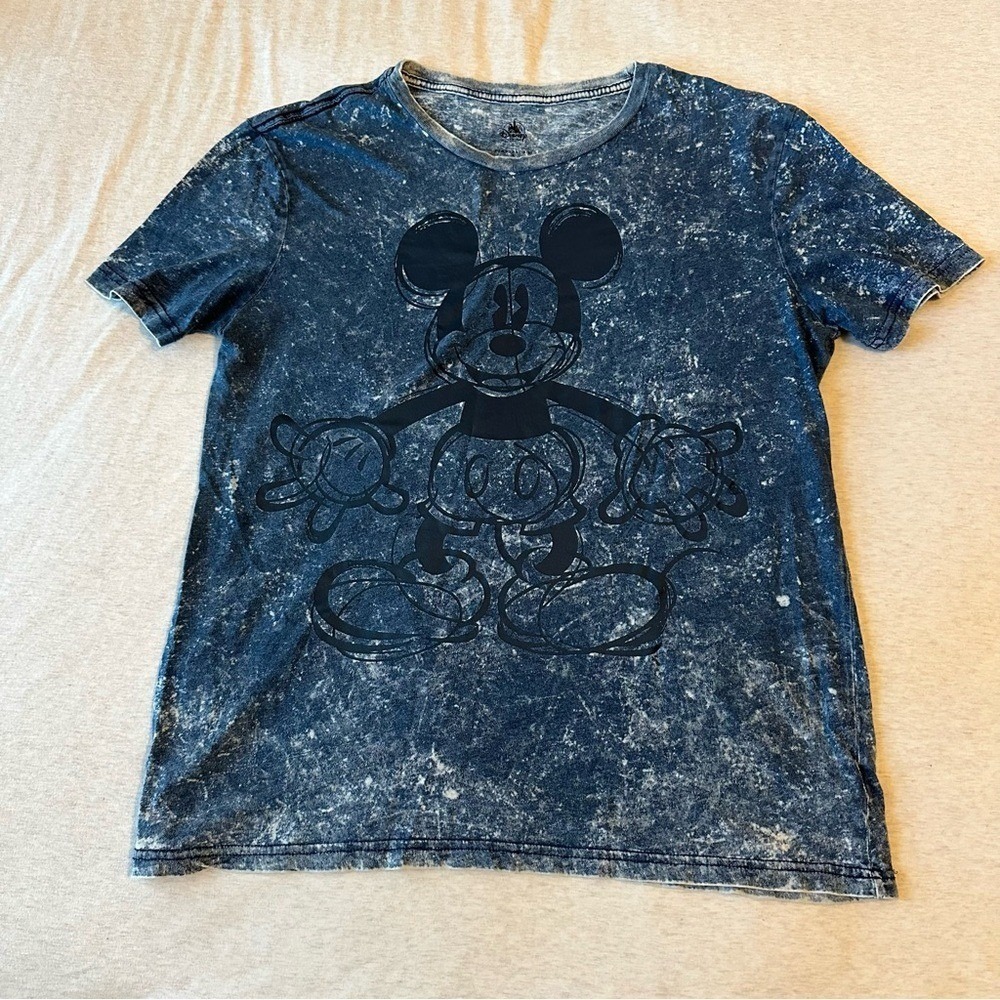 Disney Blue‎ and Black Mickey Mouse Short Sleeve Tee